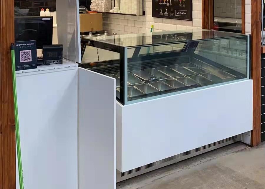 Square Type Ultra Low Temperature Ice Cream Display Freezer Gelato Cabinet