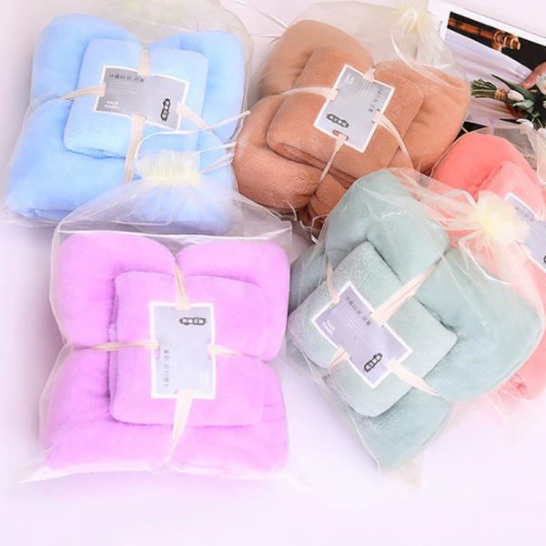 300 GSM Coral Fleece Face Bath Towel Set for Home Hotel Spa from OEM Manufacture