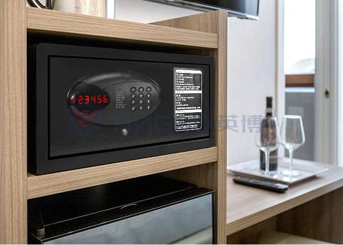 OEM H200 Solid Steel Hotel Safe Box With Digital Keypad Anti Theft Dual Alarm