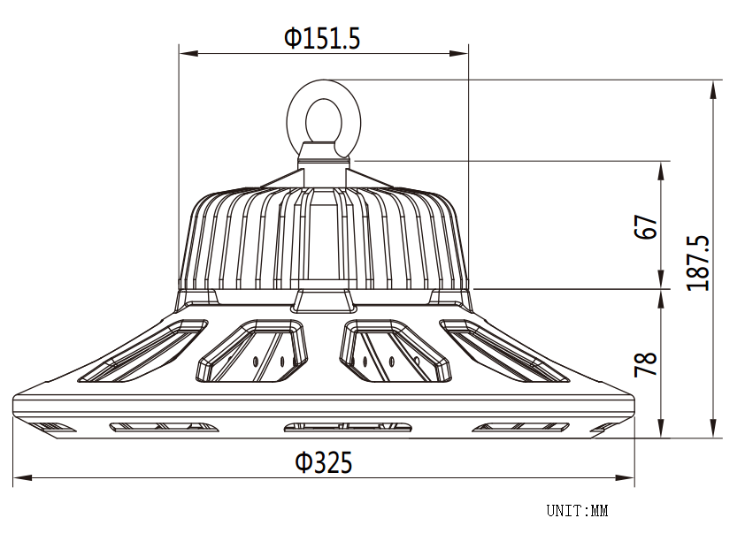CE RoHS approved waterproof UFO LED High Bay Light Lumileds 3030 Chips Meanwell driver 3