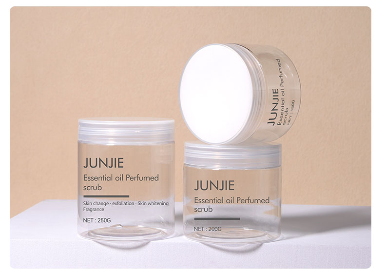 Empty Transparent Plastic Jar 200g 250g Custom Plastic Jars With Lids