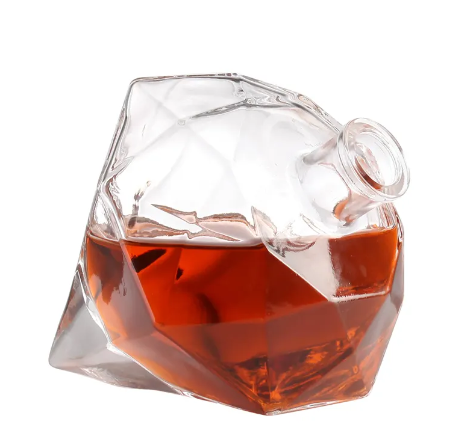 ODM 500ML 1000ML Glass Crystal Diamond Water Bottle For Brandy