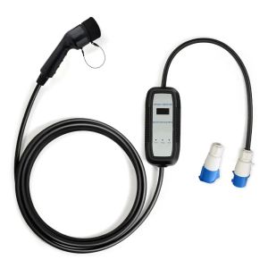 Lightning Proof 32A Type 1 And Type 2 Portable AC EV Charger With Screen Display