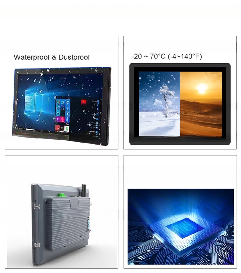 18.5 Inch Android Industrial Panel PC Manufacturers With RS232 RS485 GPIO For Self Service Terminal