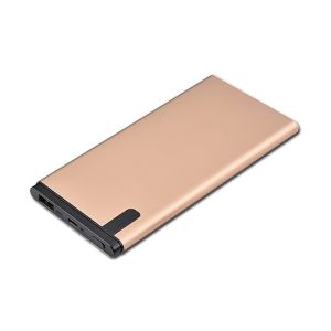 Circuit Protection Slim Metal Power Bank With Liquid Crystal Display 8000mAh
