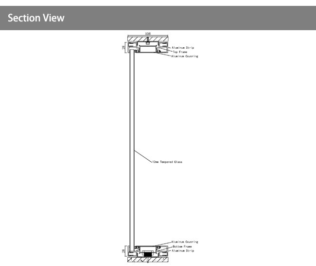 high professional office indoor partition wall solid glass panel steel keel strong single modular glass partition