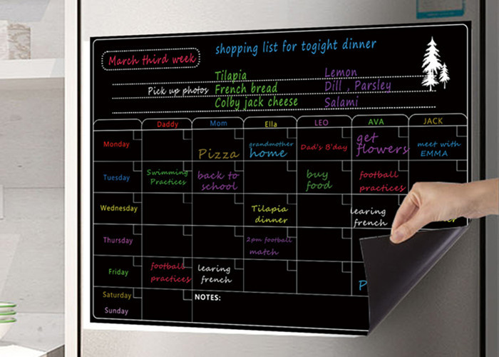 High Quality Chalkboard Length 17" Magnetic Fridge Calendar Magnetic Day Planner For Time Management