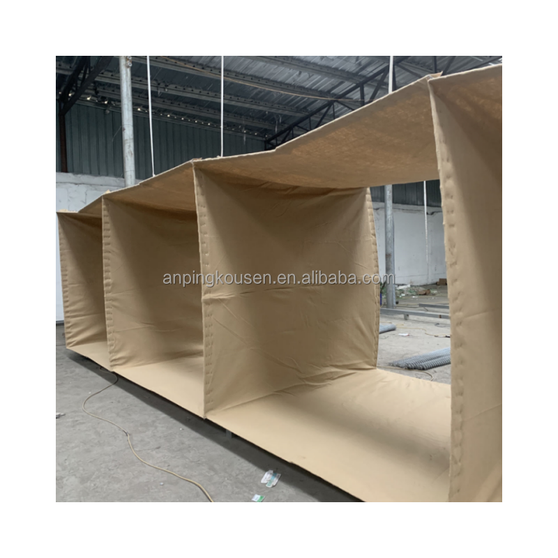 Galvanized Defence Barriers 2x1x1 Flood Protection Barrier Bastion Wall Square Hole