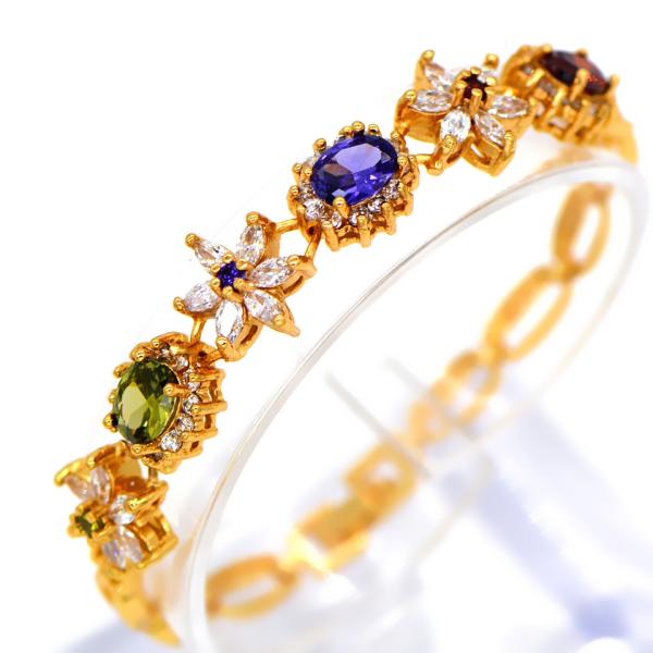 Classic 18K Gold Plated Cubic zirconia Bracelet & bangles factory wholesale high