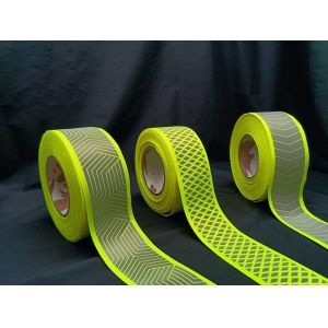 China lightweight Cotton Webbing With Reflective Heat Transfered On on sale