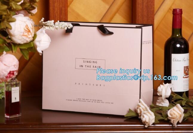 Cheap Customized Pink Printed Paper Shopping Bag For Clothing and Gift,Recycled Luxury Paper Bags & Retail Carrier Bags