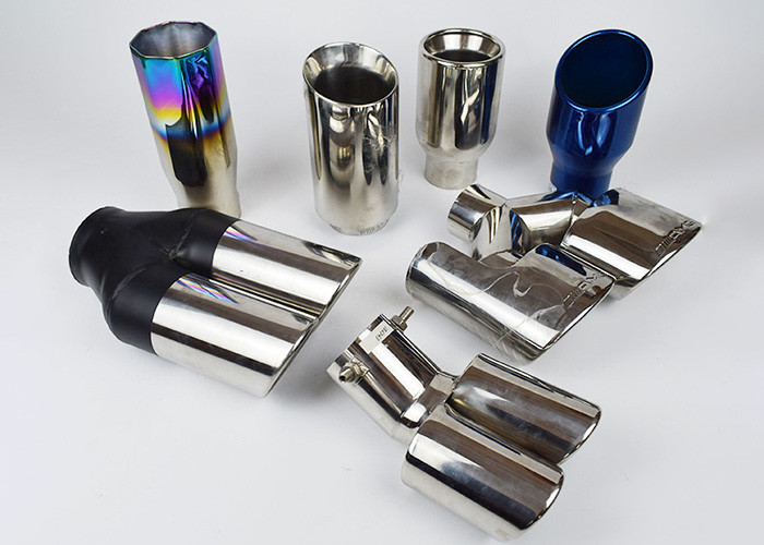 Round Black Coated 3 Inch Exhaust Tip For Auto Tail Pipe