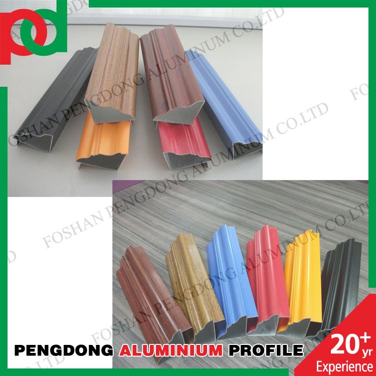 Wood Grain aluminium profile for kitchen cabinet
