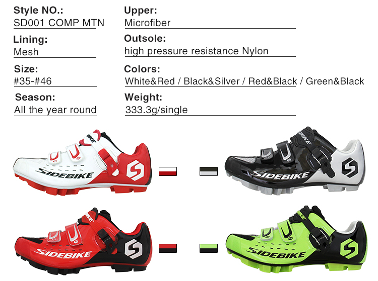 Dirt Resistant Mens SPD Cycling Shoes Anti Skid High Performance Waterproof