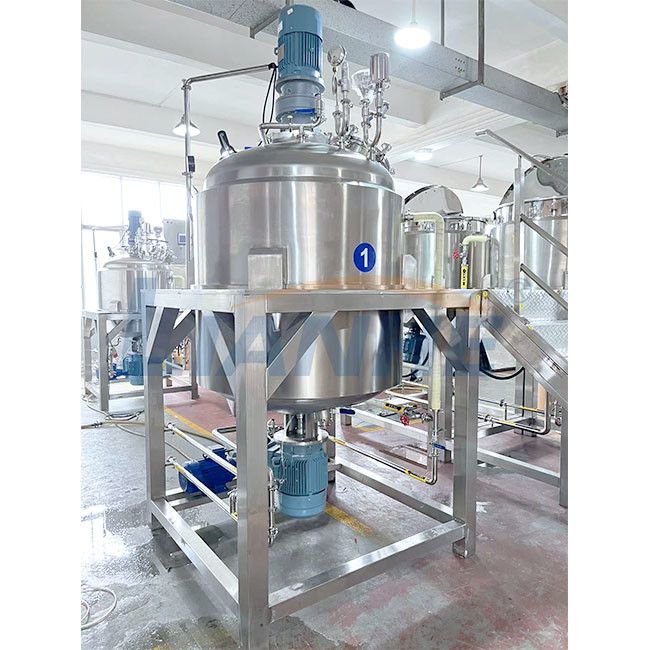 1000L Cosmetic Mixer Cream Shampoo Vacuum Emulsifier High Shear Body Lotion Mixing Tank