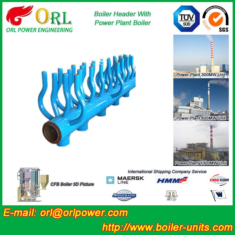 100 Ton Boiler Header Manifolds Carbon Steel Boiler Unit for Natural Gas Industry