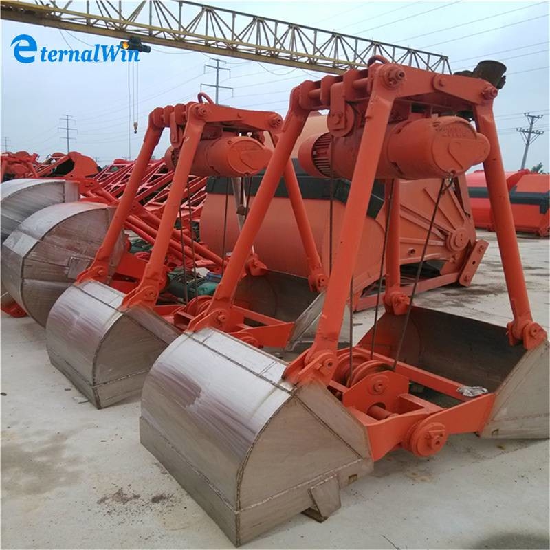 Electric Hydraulic Crane Grab Ports Handle Heavy Cargo Clamshell Grabber