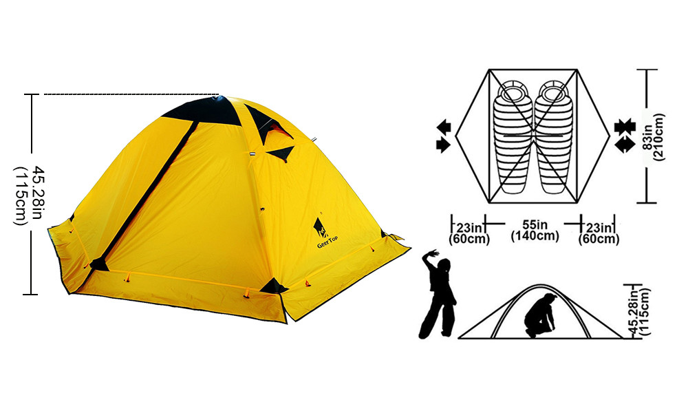 2.59kg Breathable 210T Polyester Outdoor Camping Tent