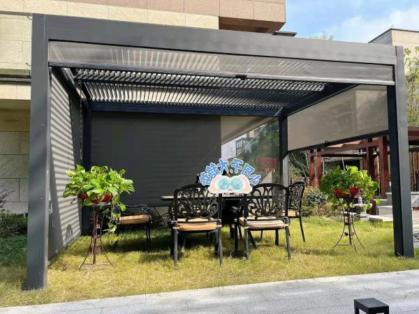 Customized Outdoor Garden Patio Awnings Terrace Roof Waterproof Motorized Gazebo