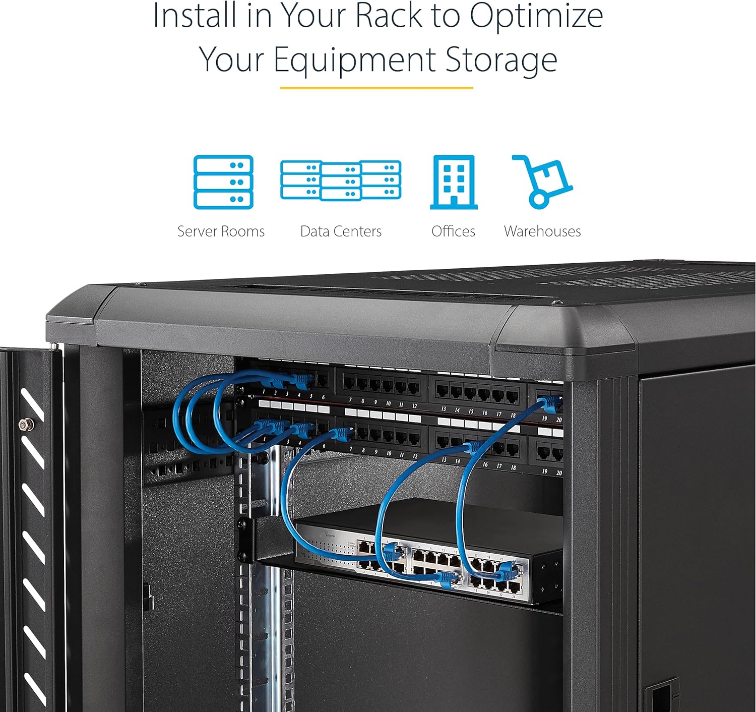 1U Server Rack Shelf Universal Rack Mount Cantilever Shelf for 19" Network Equipment Rack & Cabinet