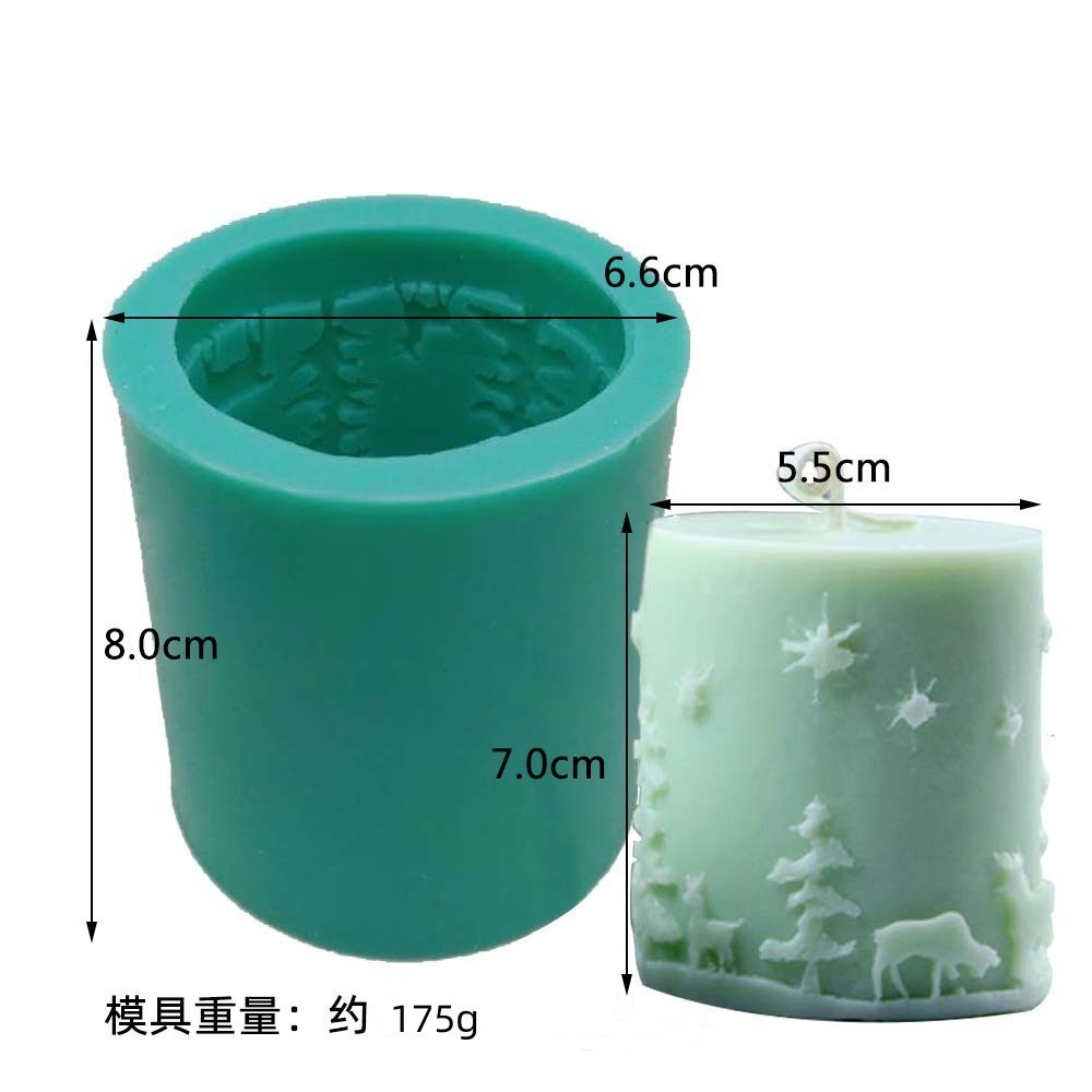 Silicone Christmas Mold for DIY Wax Candle Soap Art Craft Cake Chocolate Home Decor