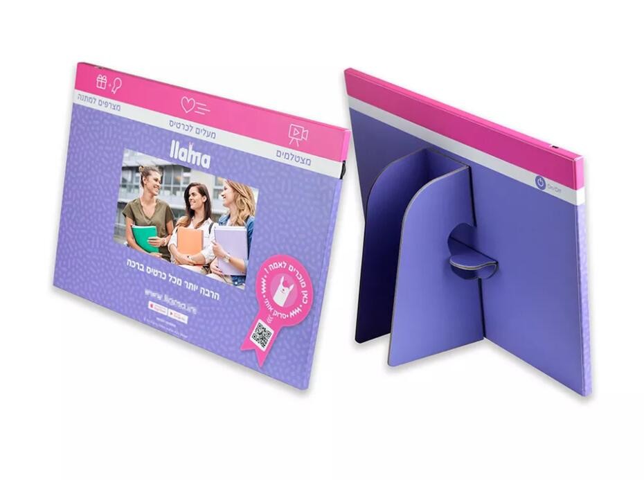 Small format display screens,5 inch LCD video shelf talker for retails video display