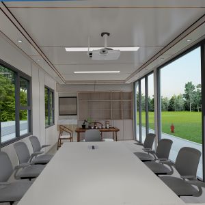 Customizable LED Prefabricated Capsule Office with Aluminum Alloy Floor