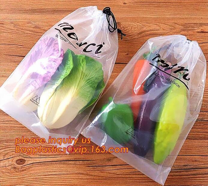 Biodegradable Environment friendly LDPE Plastic bags with DRAWSTRING closure bags, backpack, drawtape bag, essentials