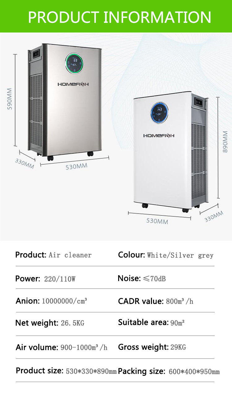 HOMEFISH Plasma Sterilizer Commercial Air Purifier UV Sterilization