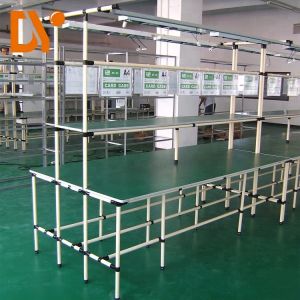 Double Side Assembly Line Workstations DY231 Pipe Work Table For Workshop