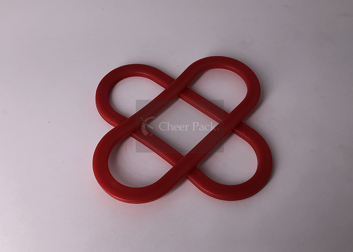 35mm Width PE Plastic Bag Handles 86mm Length For Rice / Soya Bean Bag