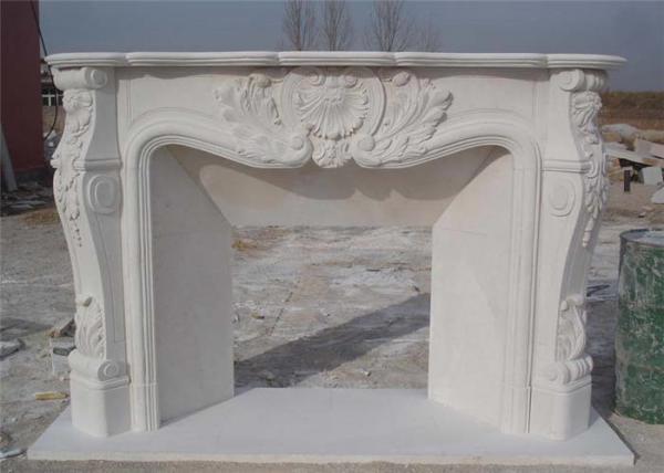 Quality Hand Carved Stone And Marble Fire Surrounds Durable For House Decoration for sale