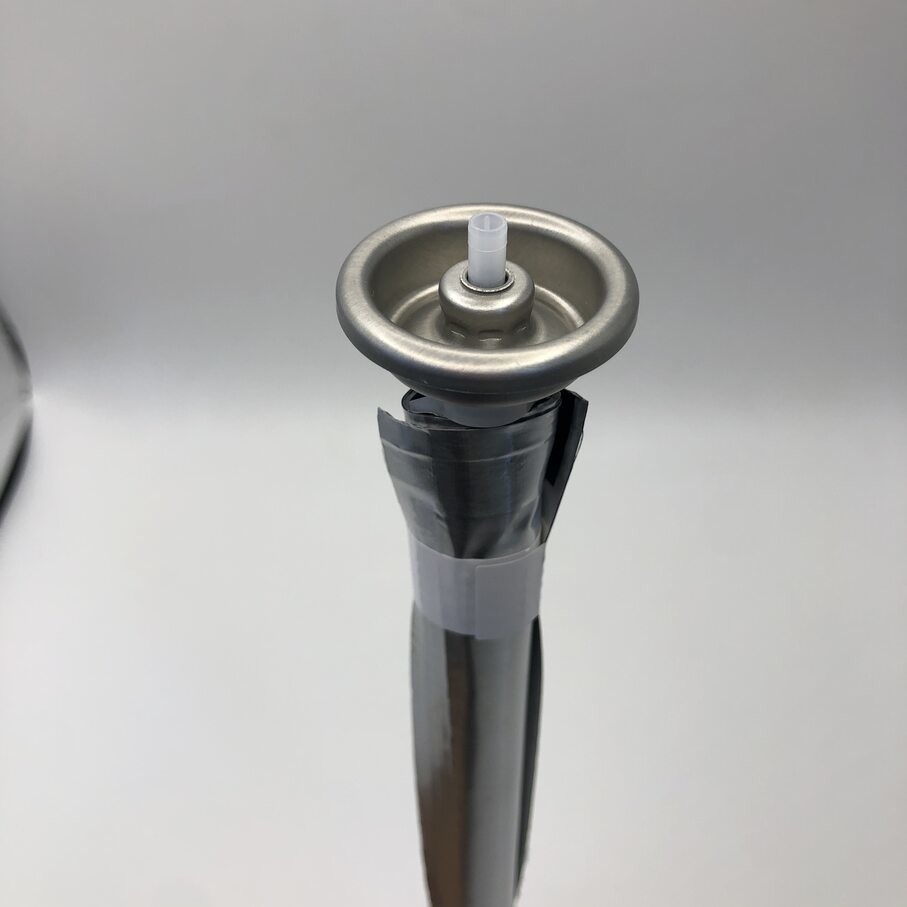 Convenient and Safe Dispensing Made Easy with White Aerosol Bag Valve On Valve Design