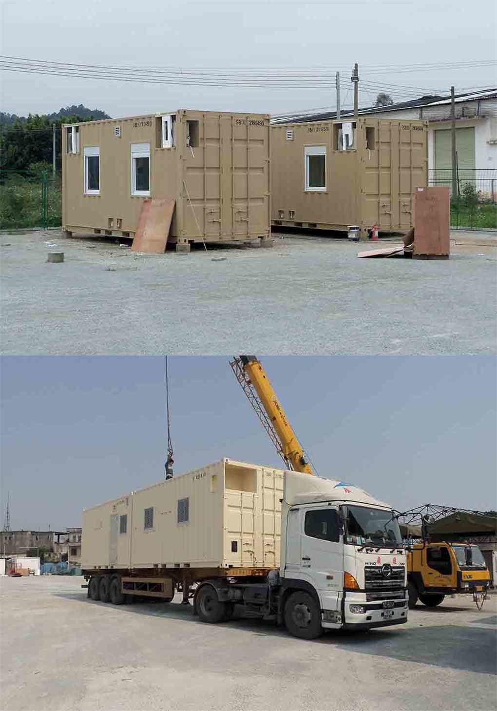 Movable Custom Shipping Container House Site Camp North American Standard