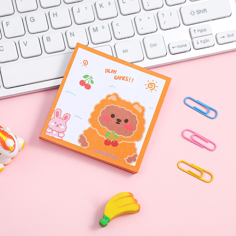8*8 CM Kawaii Cartoon Bear Memo Note Weekly Planner Sticky Notepad in Custom Color