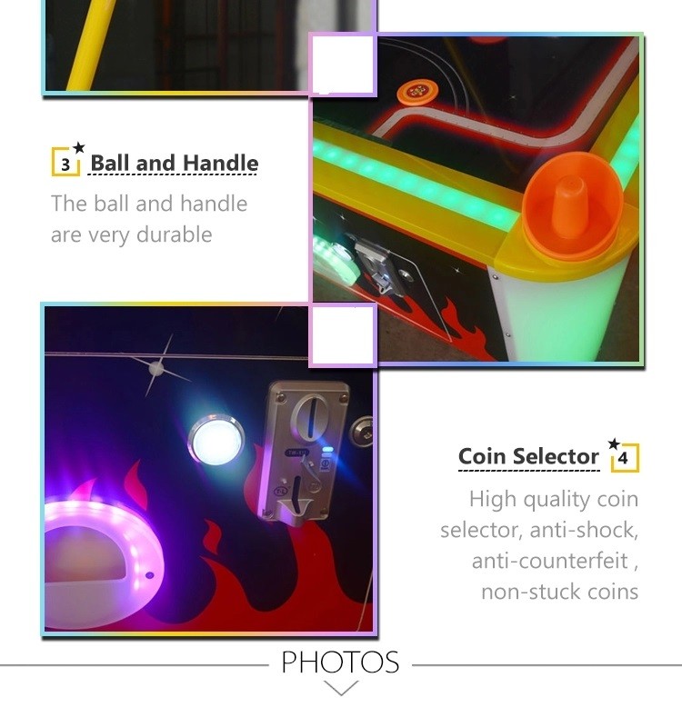 Indoor Commercial Air Hockey Table , 2 Player Coin Operated Air Hockey Table