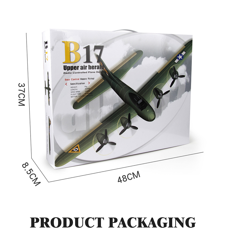 Outdoor Fx817 Rc Plane 2.4ghz 2ch Remote Control Glider Epp Aircraft Toy Electric Fixed Wing B17 Children's Model Christmas Gift