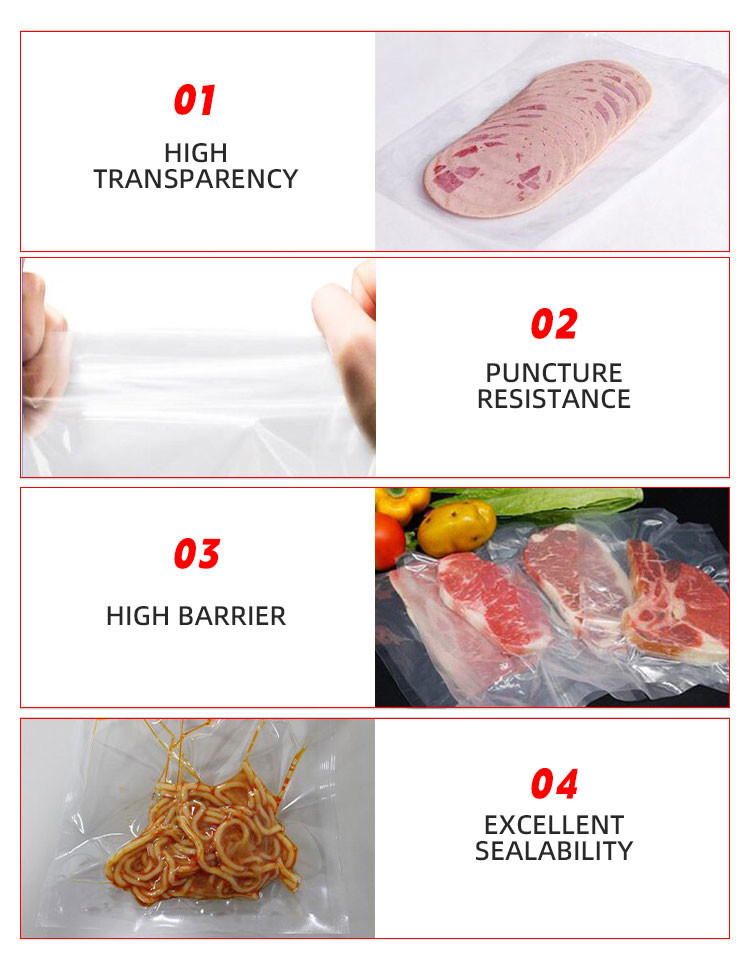 Customized Printed PVDC Thermoforming Film Roll For Sausage Packaging Beef Chicken Pork