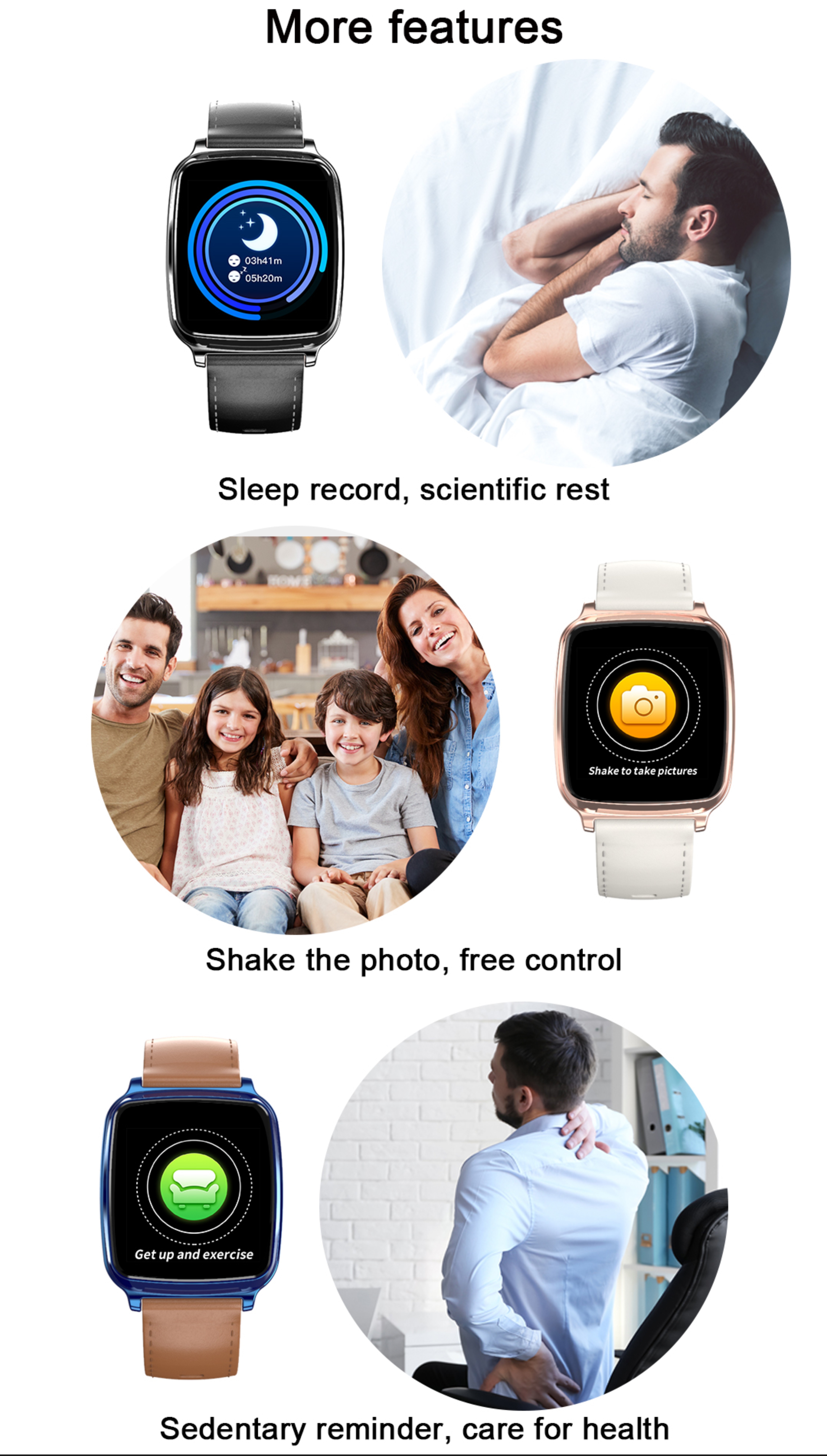 Leather M10 LCD Smart Watches For Apple BLE 170mAH Headset Outdoors Android