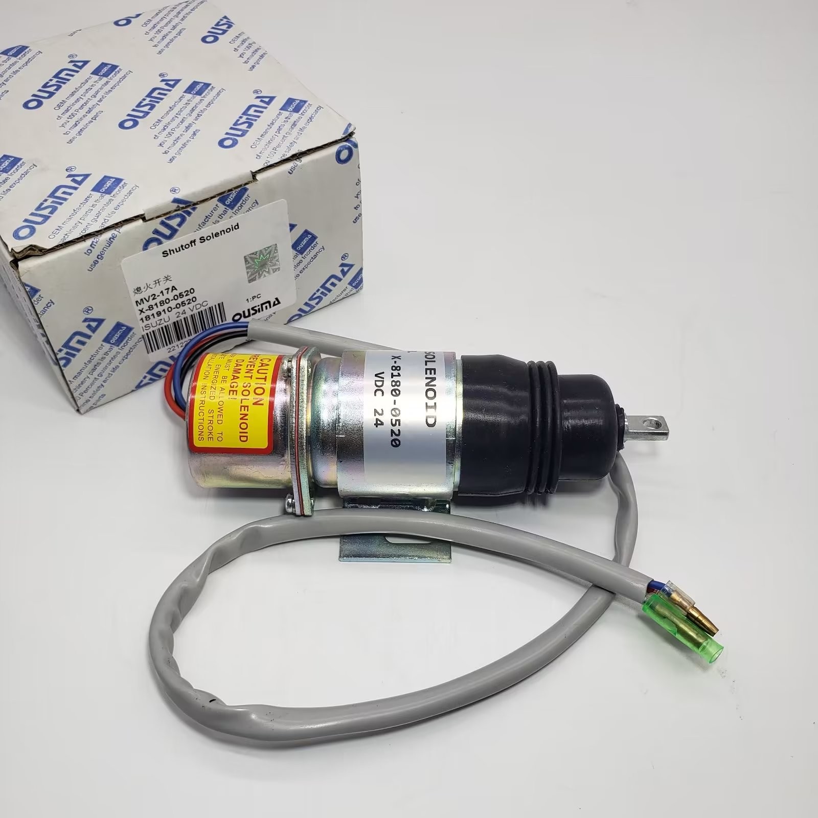 X-8180-0520 MV2-17A 181910-0520 Fuel Shut Off Stop Solenoid 24V For ISUZU Engine Part