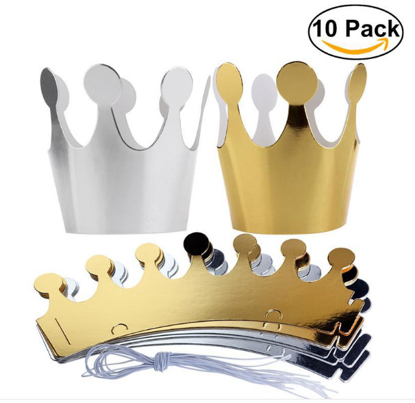 Birthday Crown Party Children Photographed Tools Cake Hat Party Paper Birthday Hat Gold Europe