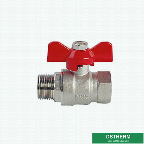 Butterfly Handle Male Female Threaded Forged Brass Ball Valve Mini Brass Ball