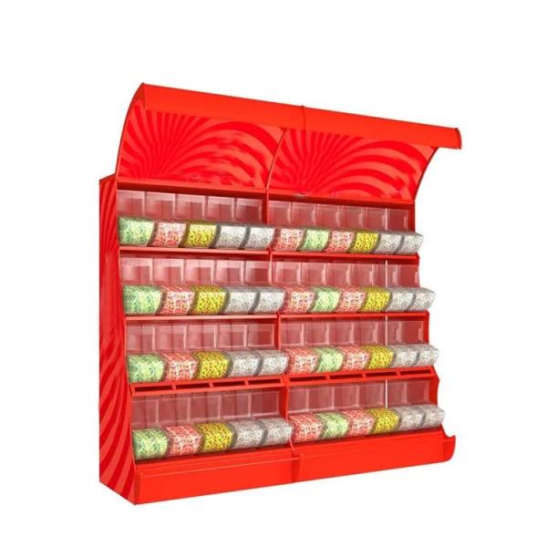 Factory Custom beautiful exibidor de caramelos rack supermarket snack store