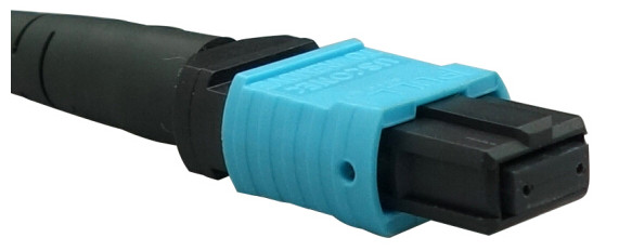MPO To MPO 8 Core Fiber Optic Cable Fiber Optic Jumper OM3 Green PVC