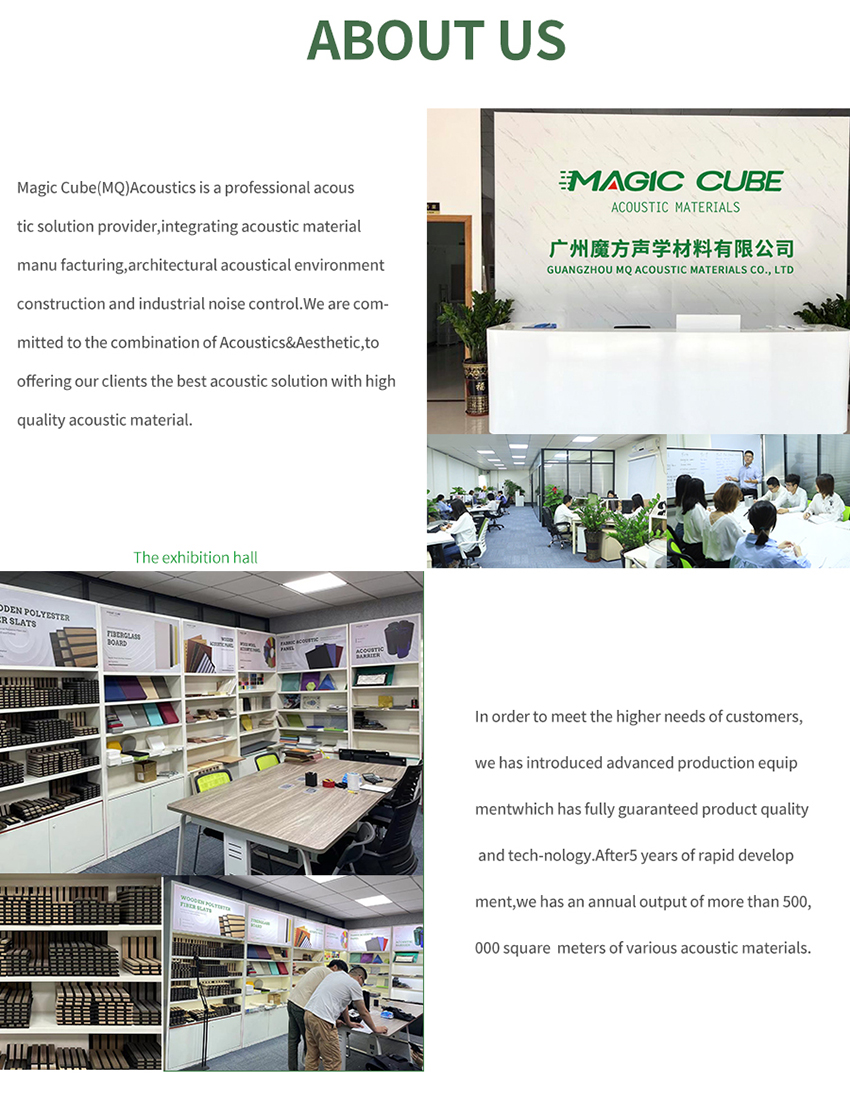 Wooden Slats Wall MDF Wood Veneer Pet Acoustic Panel for Office Building Wall Covering