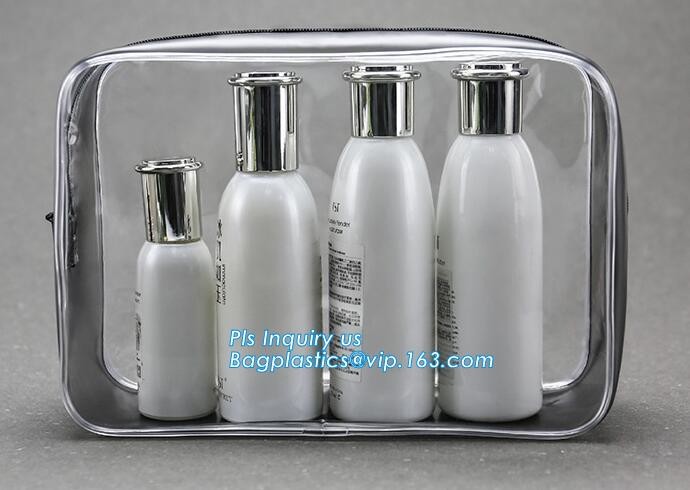 Stationery Makeup Cosmetic Bag Slider Zipper Packaging With Zipper