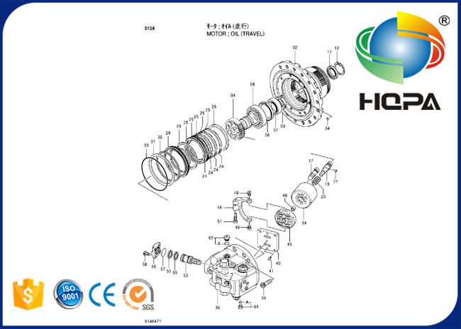 9146471K Travel Motor Seal Kit for Hitachi EX200-2 Travel Motor 9146471