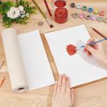 5.5 YardsX11 Inch Painting Canvas Roll , Gesso Primed Artist Canvas Roll Matte
