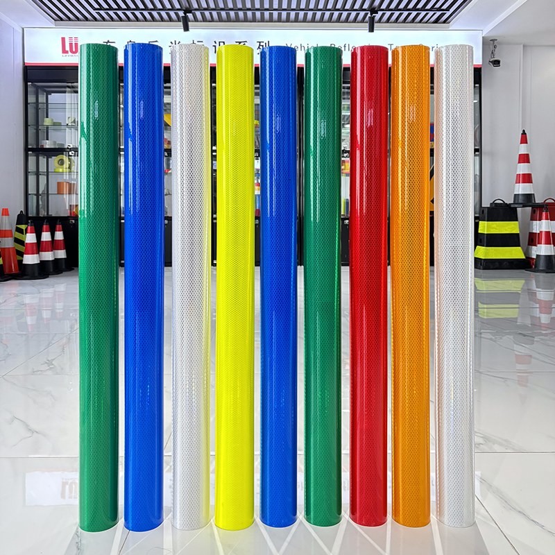 Diamond Retro Reflective Sign Material Acrylic Self Adhesive Micro Prismatic