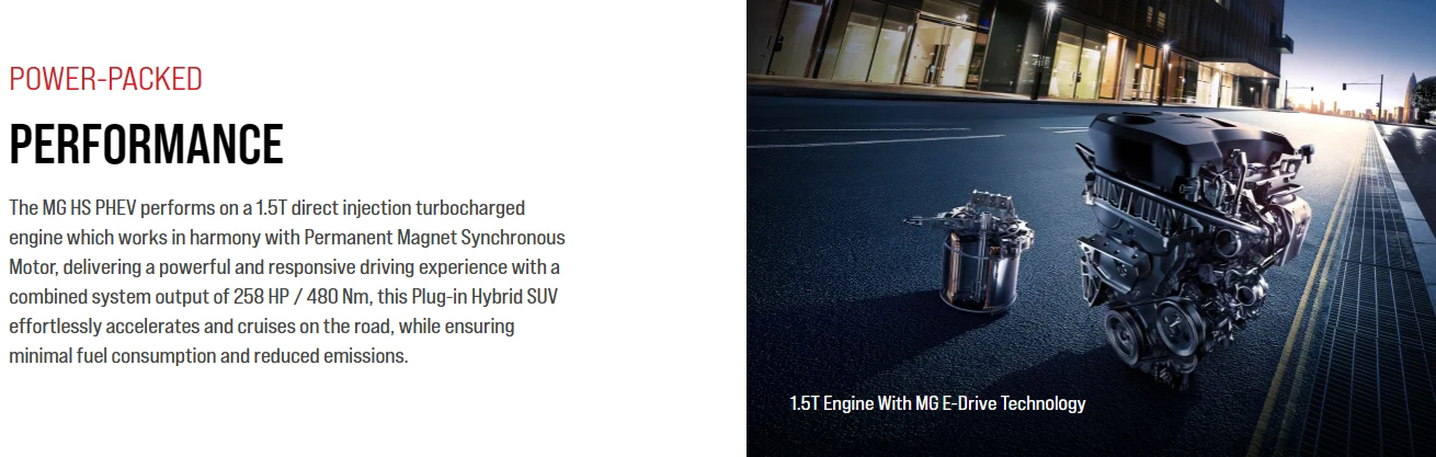 Left Steering Hybrid MG HS PHEV Electric Car The Ultimate Choice for High Speed and Efficiency